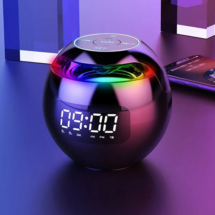 BowLift | Multifunctional Bluetooth Alarm Clock Speaker with LED display and Colorful Night Light – 2200mAh Battery