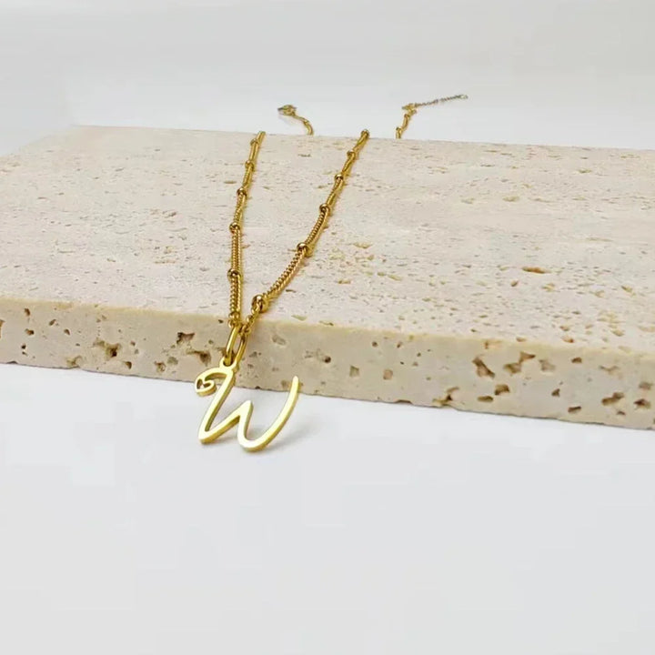 BowLift | Dainty Satellite Chain Heart Letter Initial Necklace