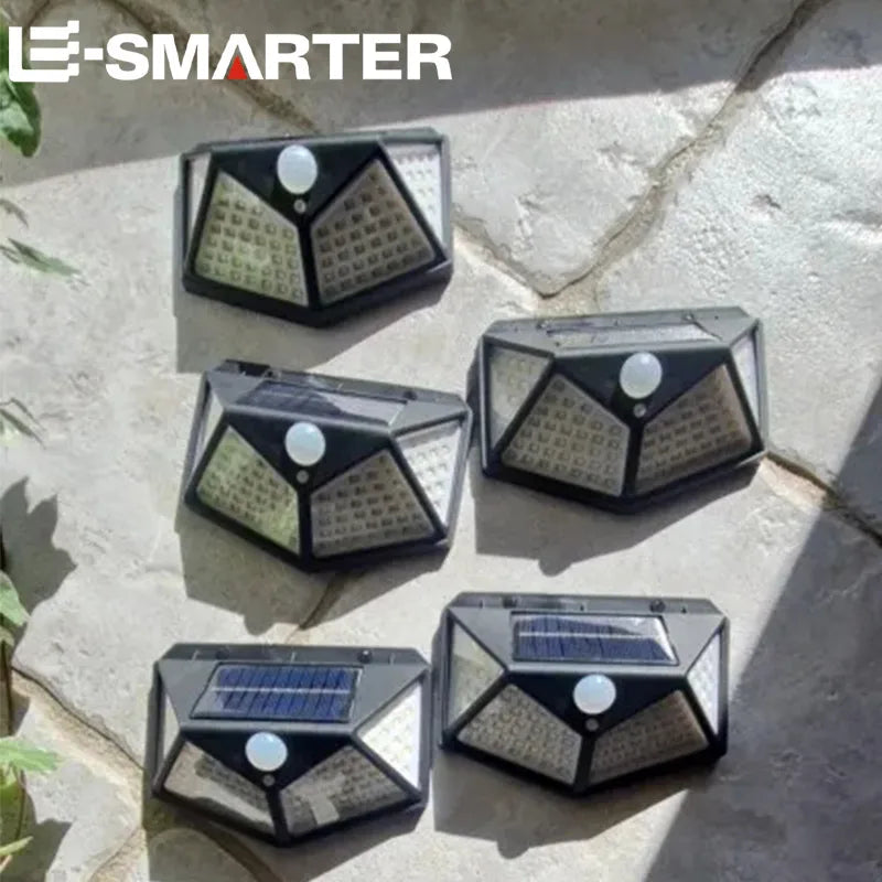Solar Wall Light Outdoor 100 LED with Motion Sensor | Bowlift