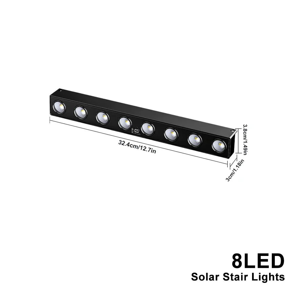 BowLift | Solavera LumiFence Solar Lights | 4-piece Set LED Outdoor Lights | IP54 Weatherproof | Aluminum | For Garden, Fence & Patio