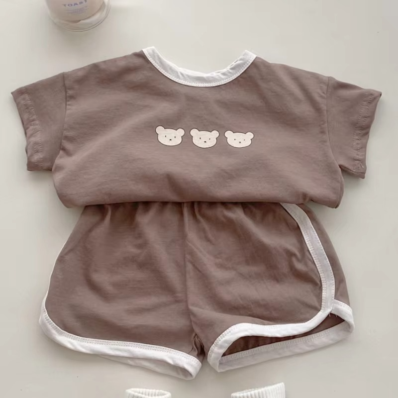 BowLift | 2PCS Summer Baby Outfit Set, Cotton Short Sleeve Top and Shorts for Infants and Toddlers