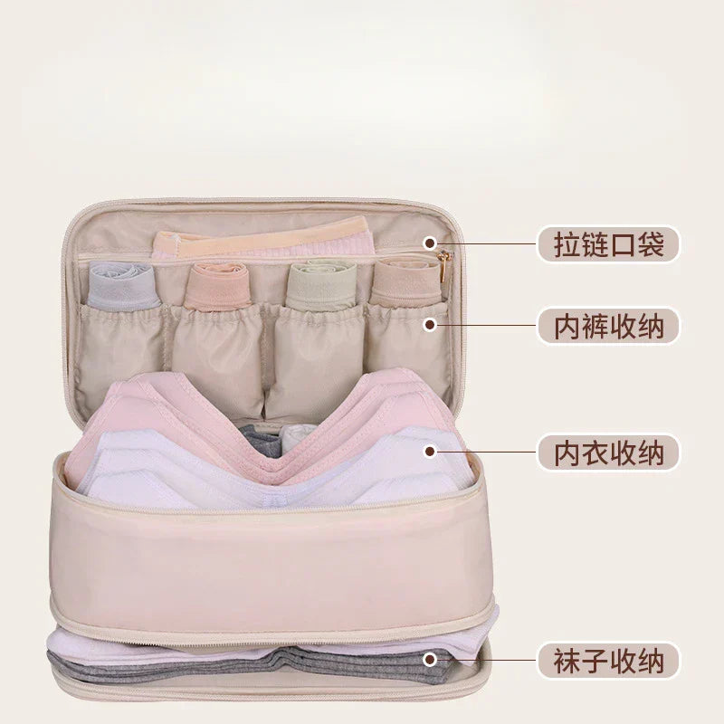 BowLift | Travella Laundry Organizer | 2 Compartments & Compact | For Underwear & Socks | Light & Sturdy