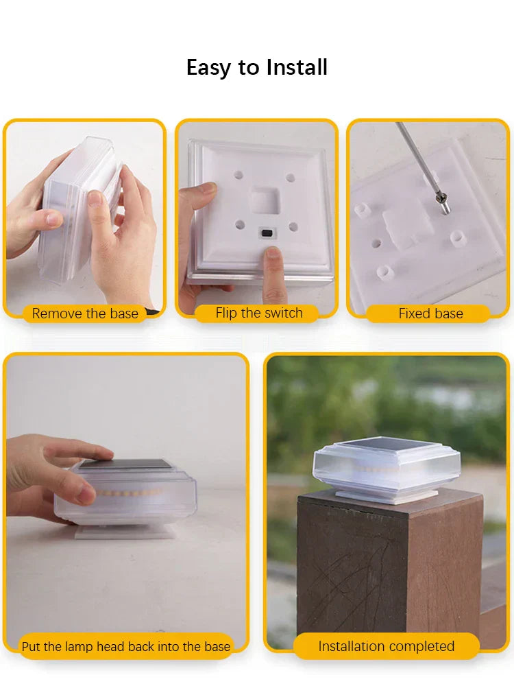 BowLift | SolunaCap Solar Light | LED Outdoor Light | Weatherproof & Electric-Free | For Garden & Post