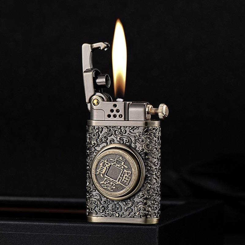 Dragon Wings Brass Kerosene Lighter | Bowlift