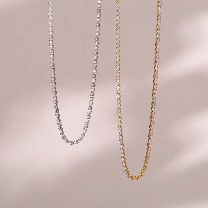 BowLift | 2mm Dainty Tennis Chain Bracelet and Necklace