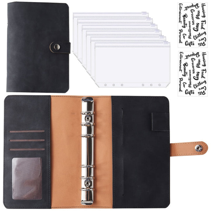 BowLift | Financial Planner Leather Multi Pocket Bill Organizer Notebook