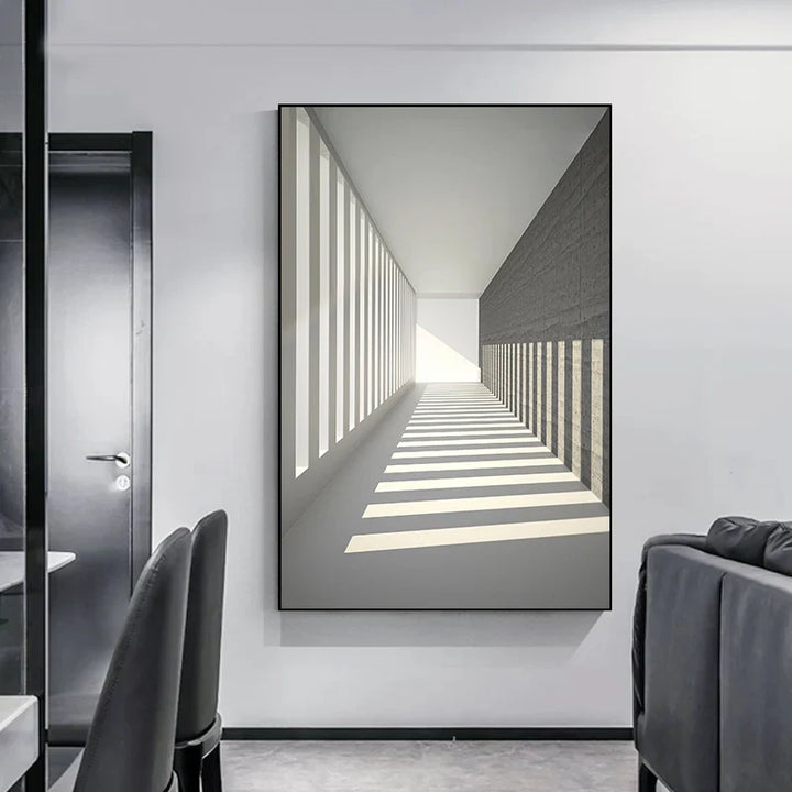 Minimalist Abstract Architectural Wall Art Fine Art Canvas Prints Posters Pictures For Modern Apartment Living Room Home Office Decor | Bowlift