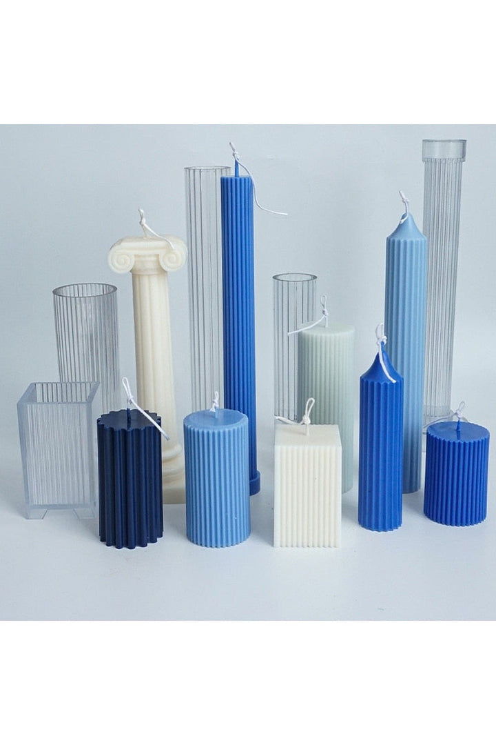 striped column candle shape | Bowlift
