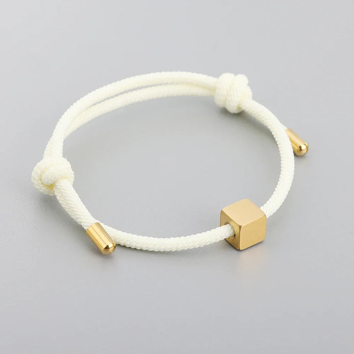BowLift | Adjustable Couples Box Letter Initial Bracelets