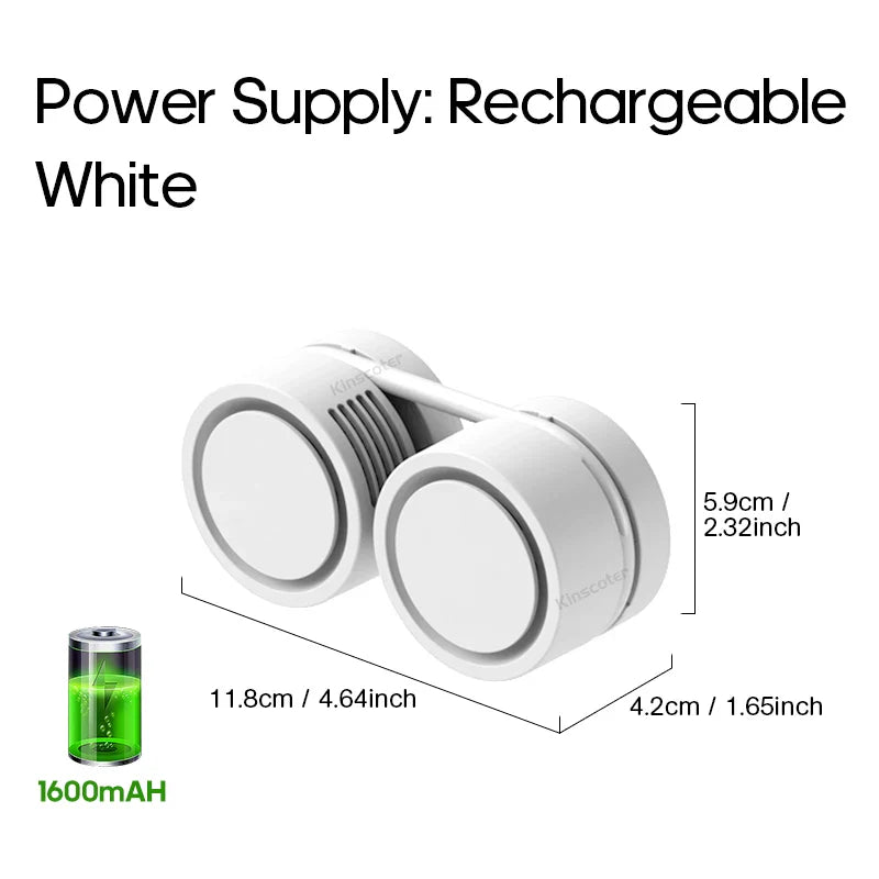 BowLift | NeckBreeze Neck Fan Bladeless | Portable & Rechargeable | 3-Stage Cooling | Quiet & Compact