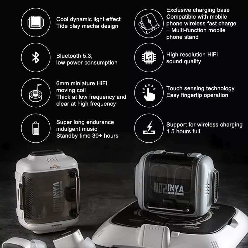 BowLift | Space Capsule Wireless Gaming Earbuds