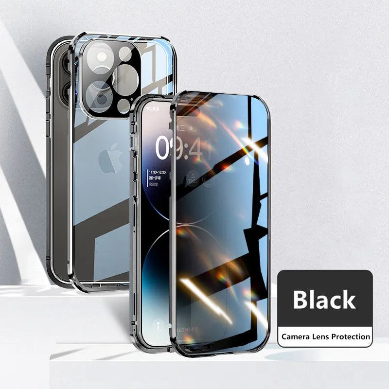 BowLift | Double Sided Magnetic Glass Anti-Peep Mobile Case
