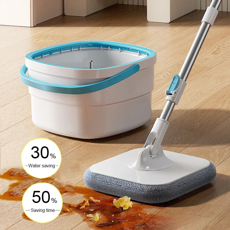 BowLift | AquaPure Spin Mop | 360° Rotating Mop with Water Separation | Hands-Free Cleaning System | 2.5L Bucket