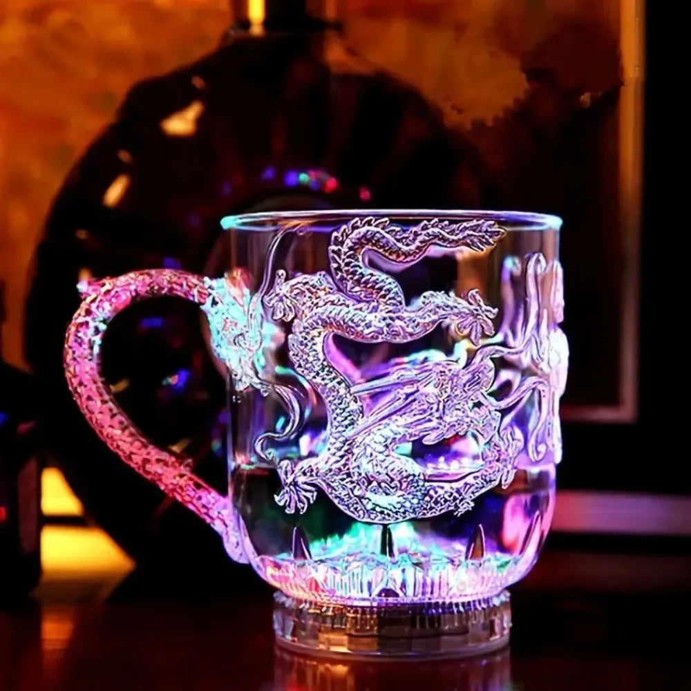 BowLift | 1 piece color changing luminous LED dragon mug water activated lights beer coffee milk tea wine whiskey bar cup travel creative gift