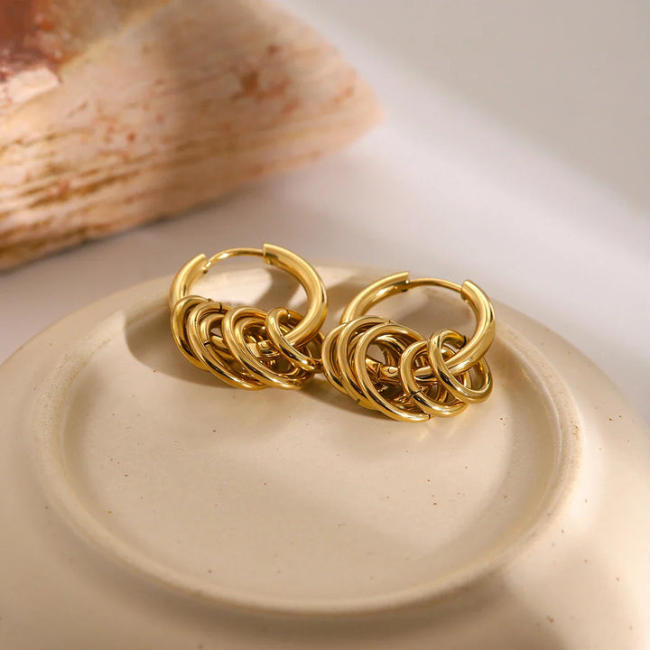 BowLift | Dainty Huggie Hoop Spiral Earrings
