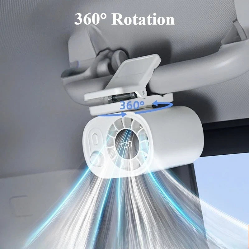 BowLift | Hipacool Portable Car Clip Fan with 360° Rotation & 100 Speeds – ClipAir