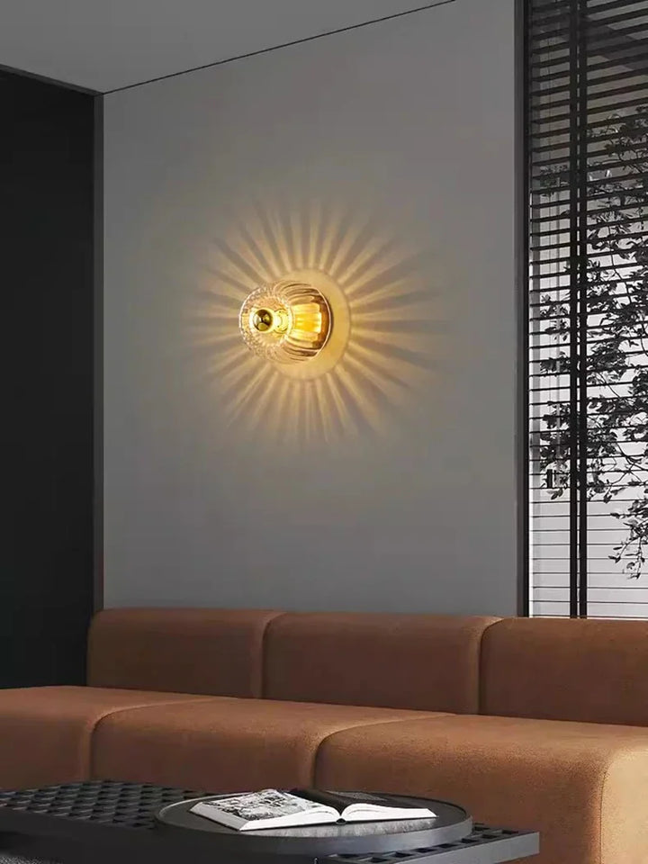 Scandinavian Bauhaus Wall Light made of Glass, Modern LED Wall Lamp for Hallway & Living Room | Bowlift