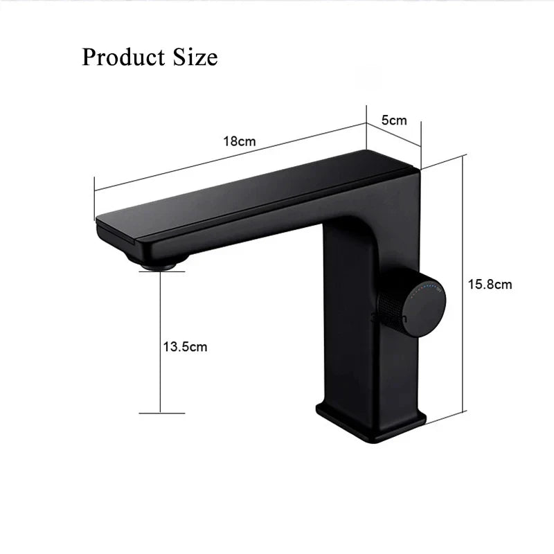 BowLift | LED Sink Faucet with Digital Temperature Display and Hot-Cold Mixing Function