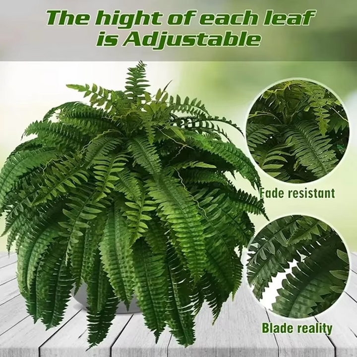 BowLift | UV-Resistant Lifelike Boston Fern for Outdoor and Indoor Decor