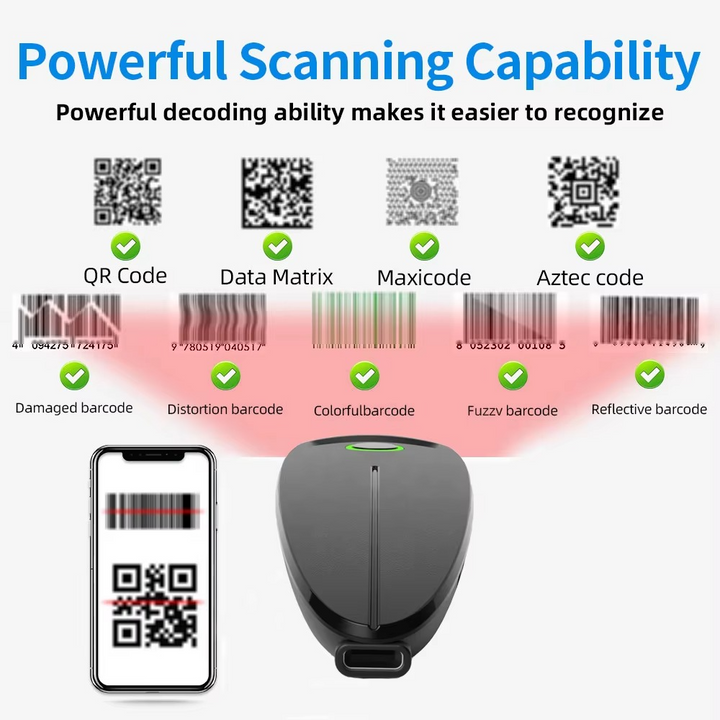 BowLift | Portable Barcode Scanner With OLED Display And Vibration Feedback
