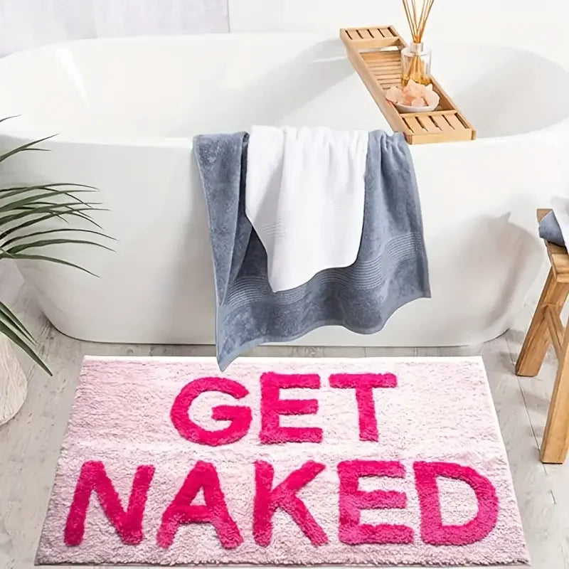Tufted design carpet "Get Naked" Pink 80×50 cm | Bowlift
