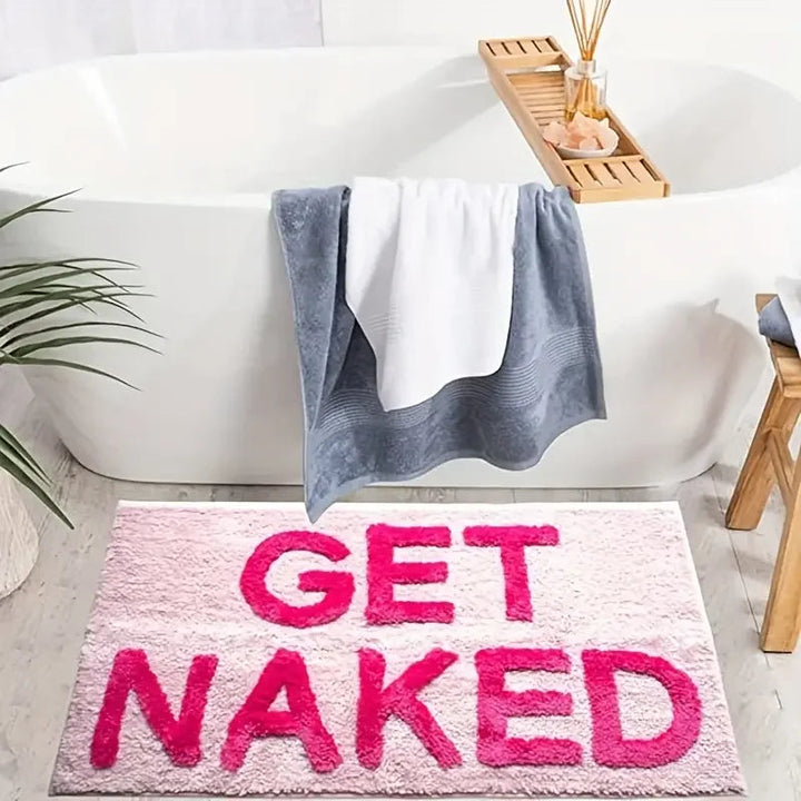 Tufted design carpet "Get Naked" Pink 80×50 cm | Bowlift