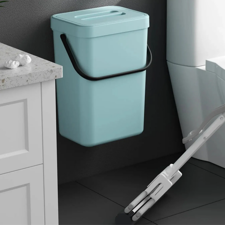 BowLift | Binova Mini Trash Can | With Lid | Hanging & Wall Mounted | Compact & Odor Blocking | For Kitchen, Bathroom & Office