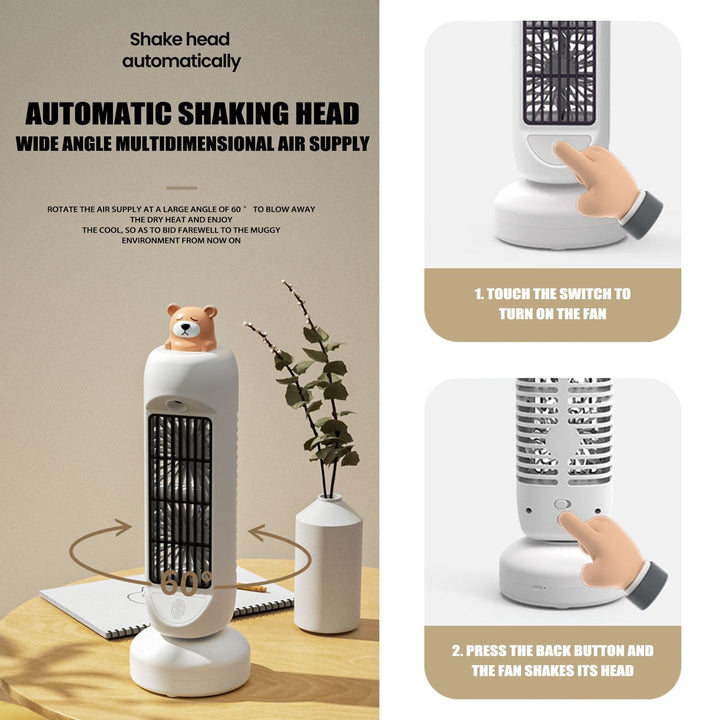 Mini Bear Air Cooler Humidifier Fan | Bowlift