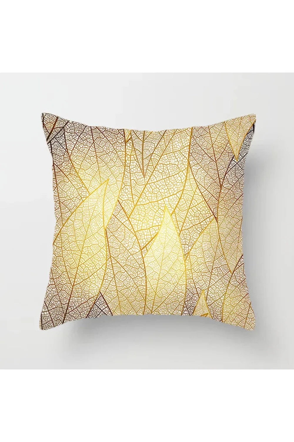 Yellow Leaf Polyester Pillowcase | Bowlift