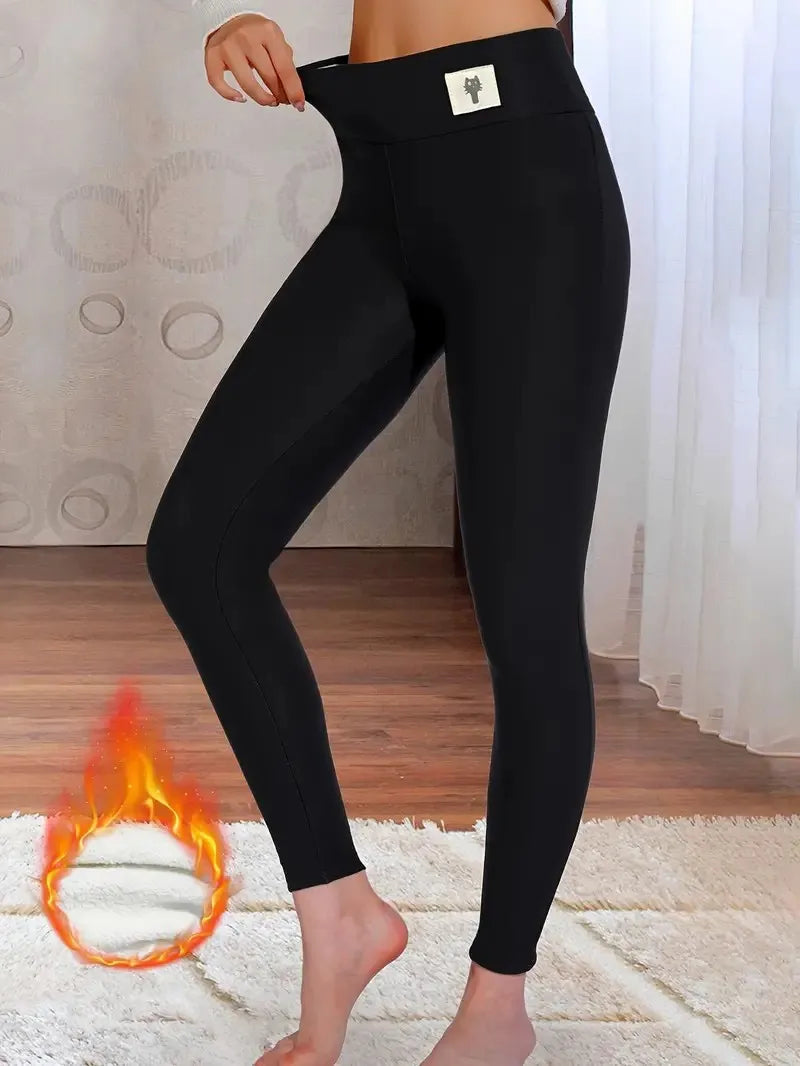 BowLift | Women's Thermal Leggings | Lamb Cashmere Lined & Figure Shaping | High Waist & Booty Lifting Effect | Velureva