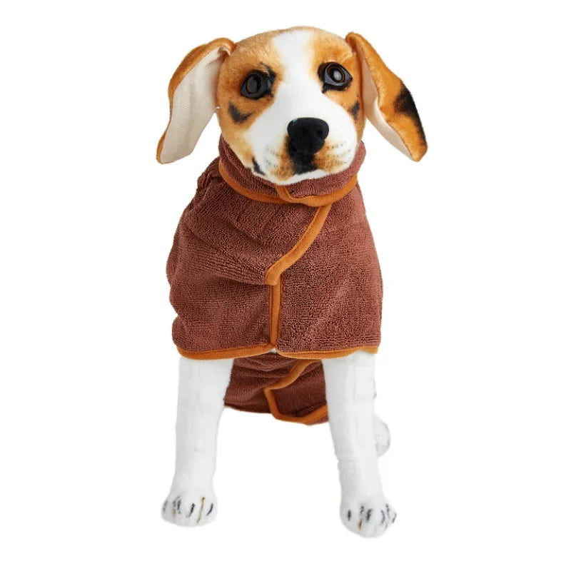 Pet bathrobe, highly absorbent and quick-drying Bowlift