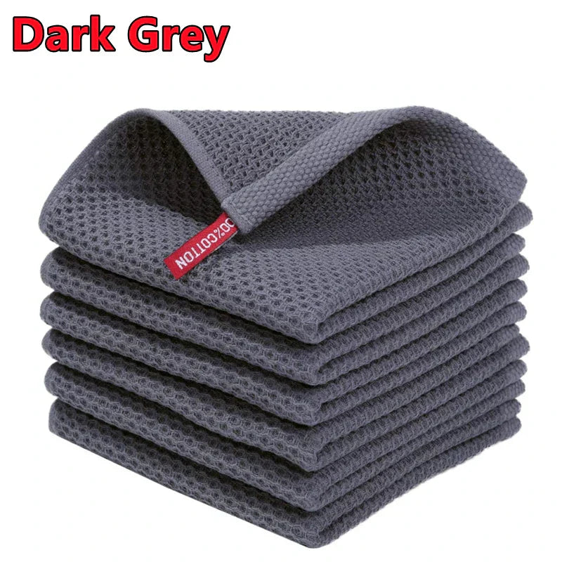 BowLift | EcoWaffle Dish Towel | 100% Cotton | Absorbent & Quick-Drying | Honeycomb Design