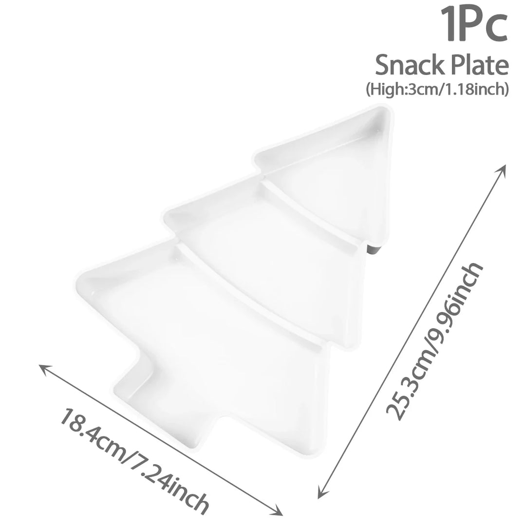 BowLift | Festivo TreePlate | Christmas Tree Fruit Plate | Festive Serving Plate | Party & Table Decoration for Christmas & New Year