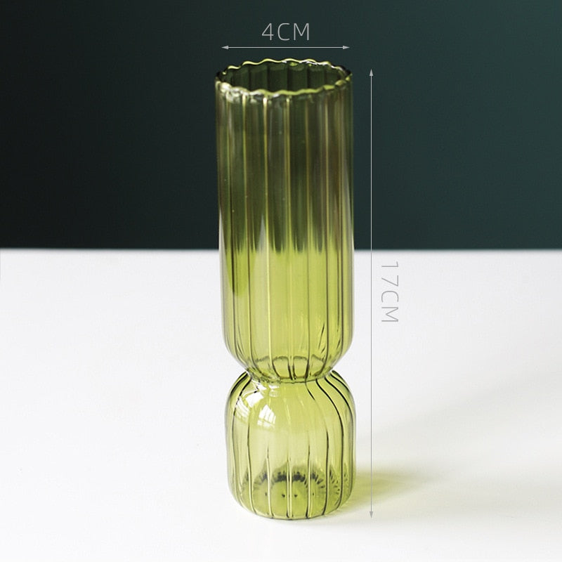 Scallop Cylinder Glass Vase | Bowlift