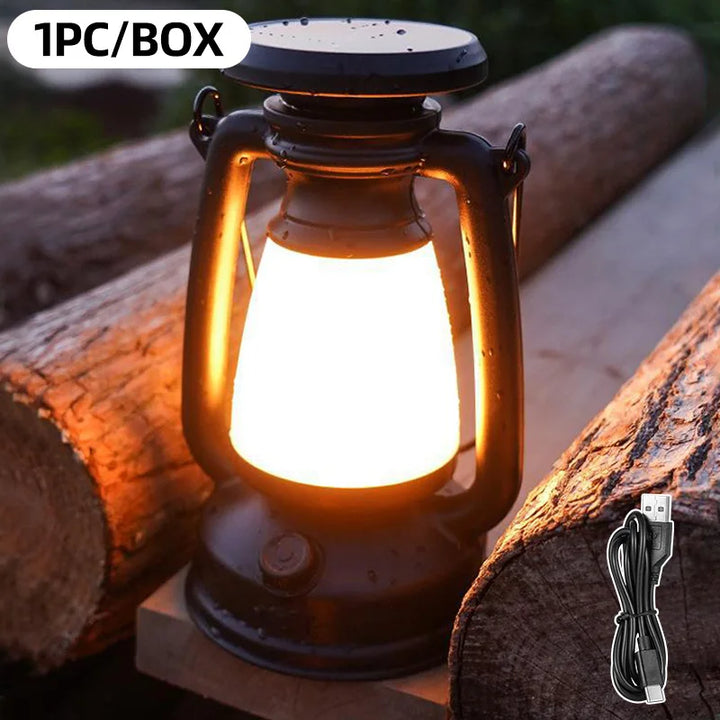 BowLift | Nostalux Retro Lantern | LED Table Lamp with Remote Control | Rechargeable & Decorative | For Home, Camping & Bar