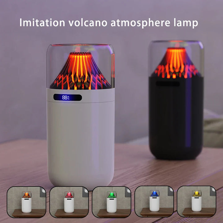 BowLift | Volcano Flame LED Aromatherapy Essential Oil Mist Diffuser