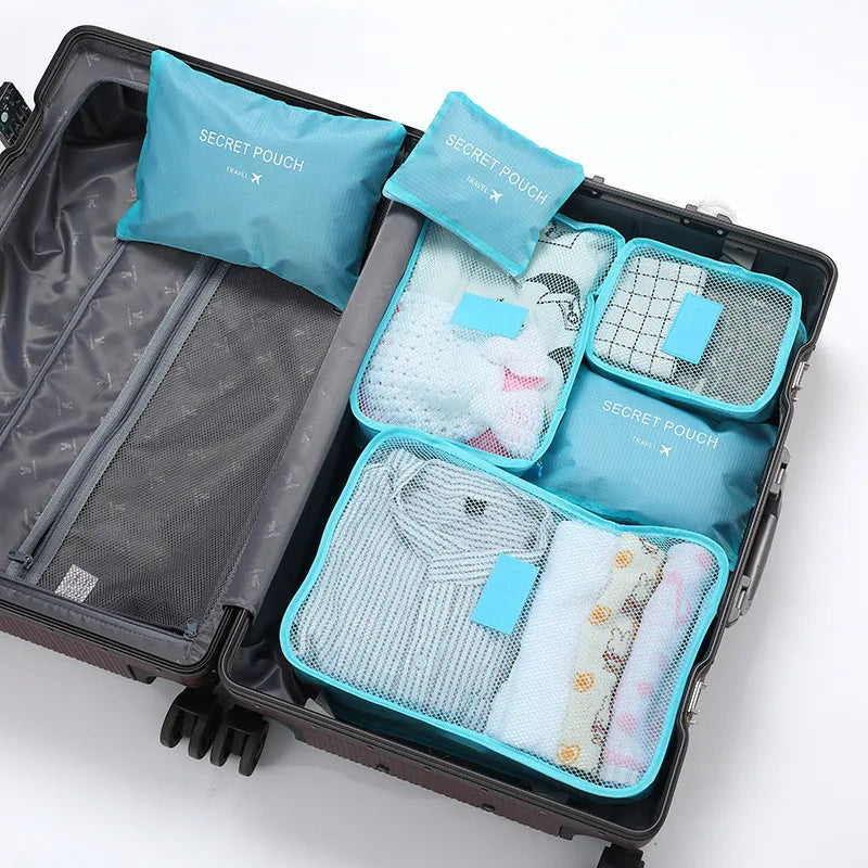 BowLift | TRAVORO Packing Cube Set | 6-piece | Waterproof & Extra Volume | Suitcase Organizer for Men