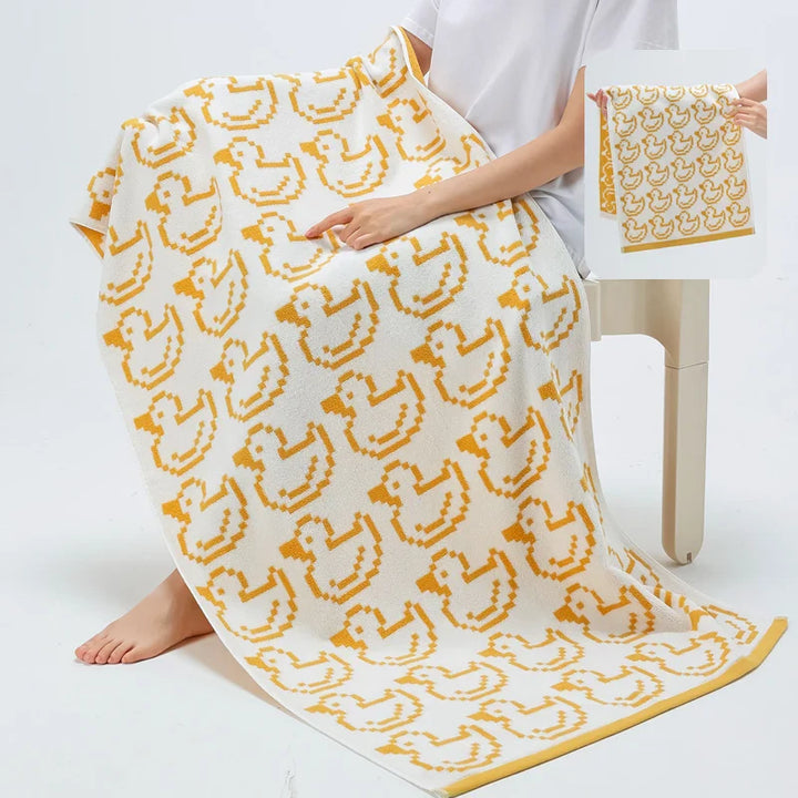 Reversible Animal Print Cotton Towel | Bowlift