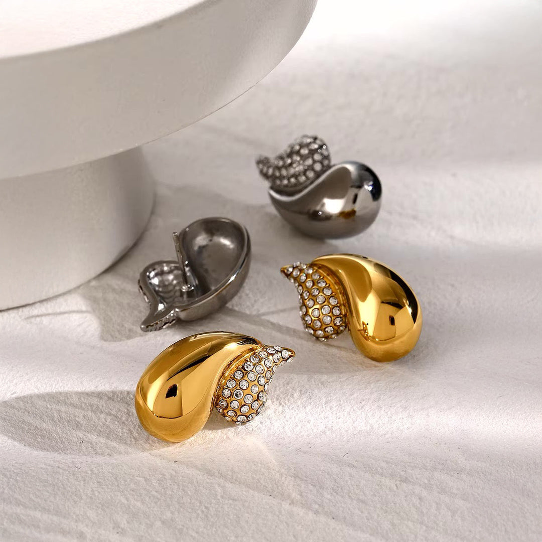 BowLift | 18k Diamond Accented Double Droplet Earrings