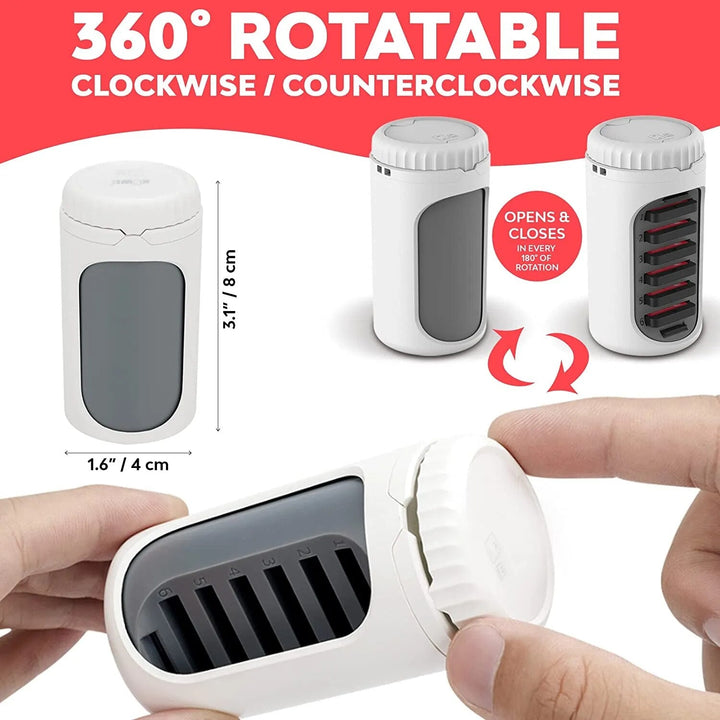 Rotating Memory Card Holder Organizer | Bowlift