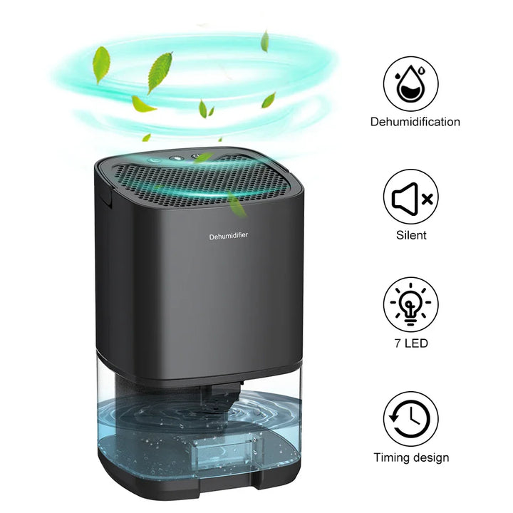 BowLift | 1000ml Portable 2-in-1 Dehumidifier with Air Filter & Night Light – Aveline