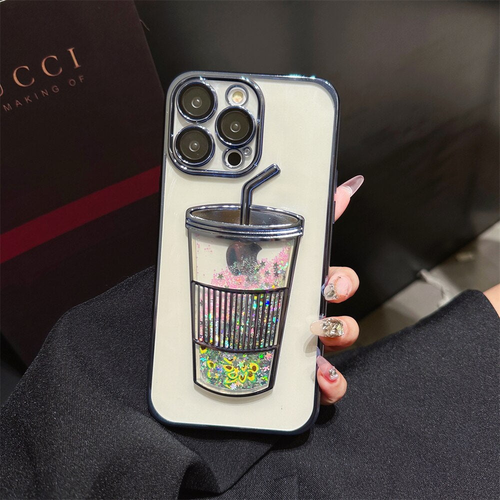 BowLift | Glitter Star Drink Cup iPhone Case