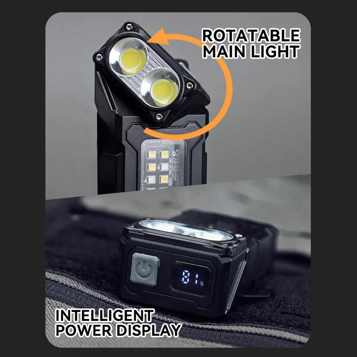 BowLift | Luminoxar Tactical Mini LED Work Light | USB-C Rechargeable | 7 Light Modes & Magnetic Base | 8.1 × 4.5 × 2.6 cm | IPX4 Waterproof
