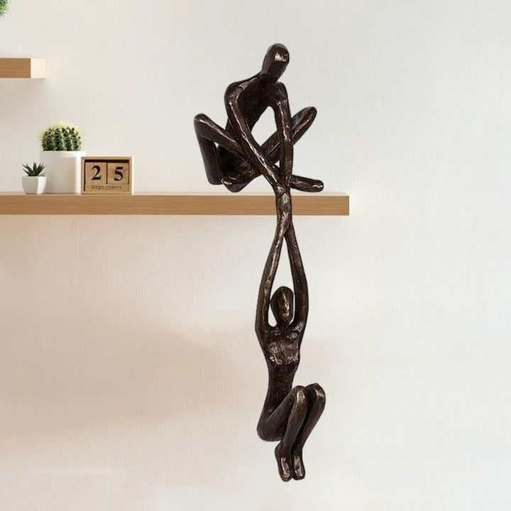 Verbindo Decorative Figure Polystone Black Modern Sculpture 20 cm | Bowlift