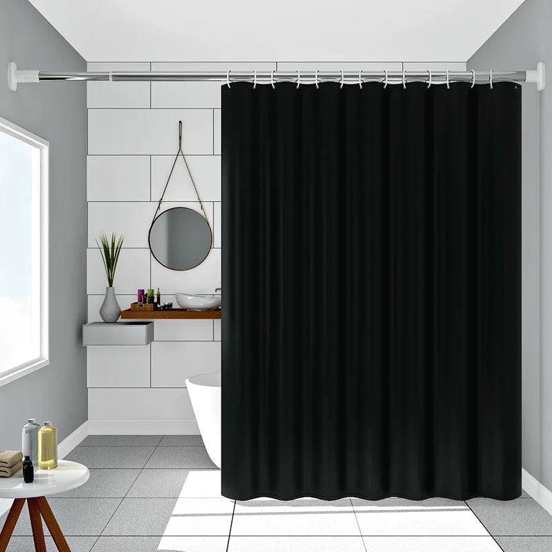 AquaShield Black Shower Curtain – Waterproof, Stylish and Eco-Friendly – Pure Black Design Bowlift