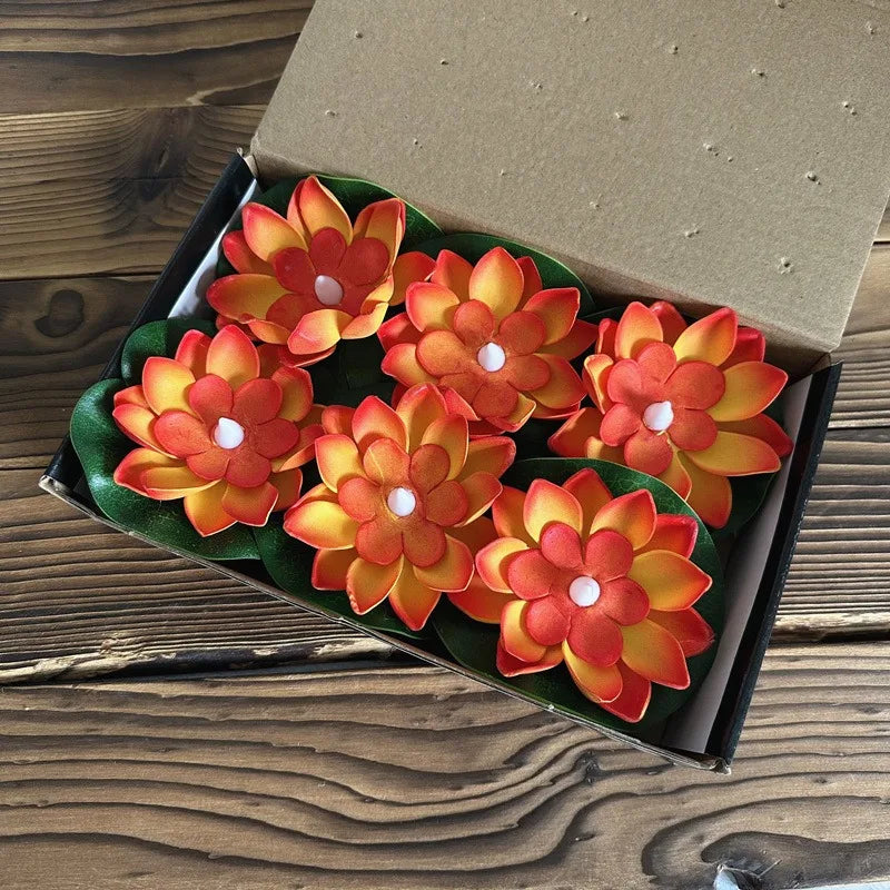 BowLift | GlowLotus Solar Lotus Lamp | Water Sensor | Warm White Light for Pond & Garden