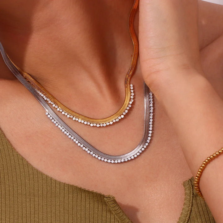 BowLift | Herringbone Diamond Dazzle Necklace