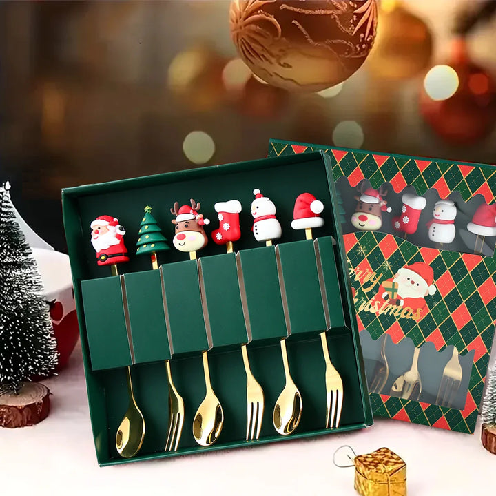 BowLift | FeestelijkeKlassiekers | Exquisite Christmas Cutlery Set