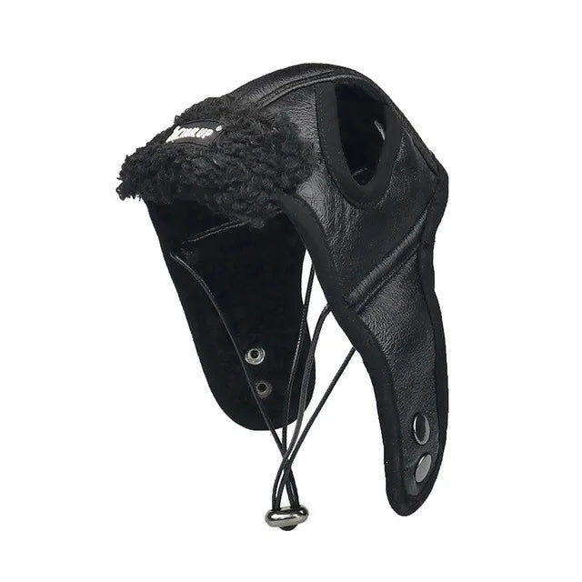 Winter pilot cap for pets warm and comfortable Bowlift