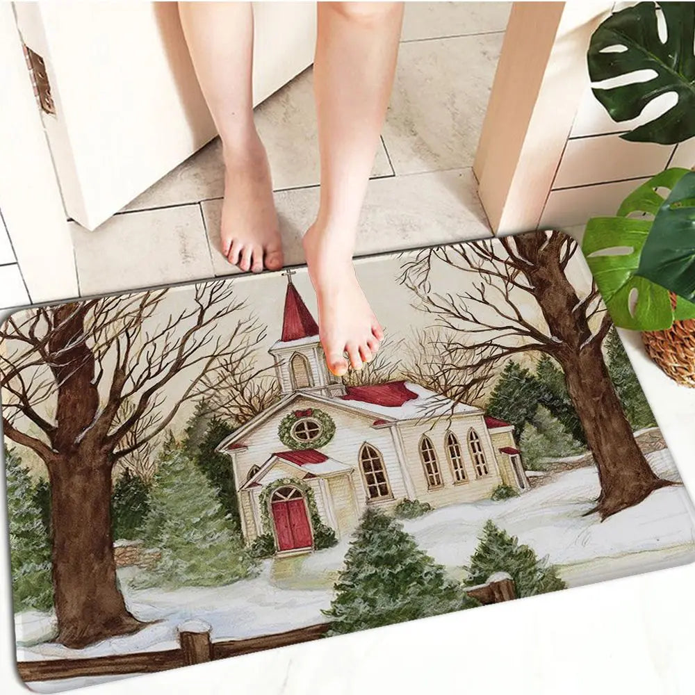FestiveWelcome – Luxury Christmas Doormat for your Threshold Bowlift